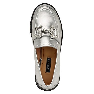 Nine West Glammy Lug Sole Women's Slip-On Casual Loafers