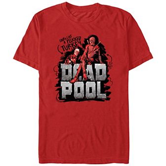 Men's Deadpool And Wolverine Dogpool Plucked Turkey Duo Graphic Tee
