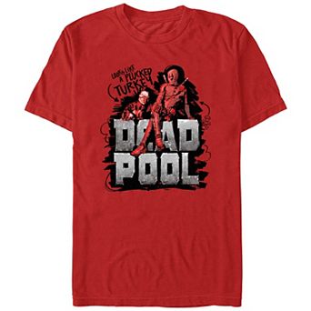 Men's Deadpool And Wolverine Dogpool Plucked Turkey Duo Graphic Tee