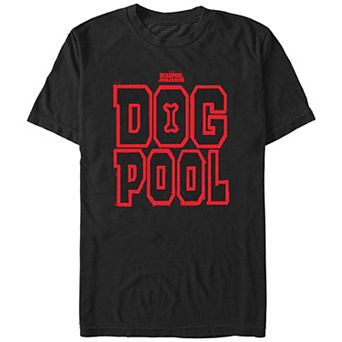 Men's Deadpool And Wolverine Dogpool Bone Letters Graphic Tee