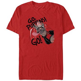 Men's Deadpool And Wolverine Dogpool Go Puppins Graphic Tee