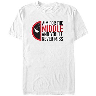 Men's Deadpool And Wolverine Aim for the Middle Half Graphic Tee