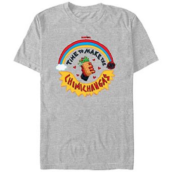 Men's Deadpool And Wolverine Chimichangas Rainbow Graphic Tee