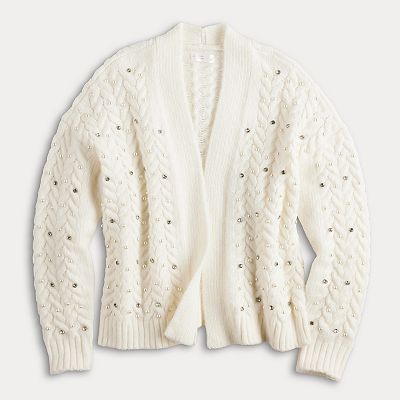 ONLY ONL LADY LS O-NECK CARDIGAN KNT Bisiklet Yaka Düğme Kapamalı Göğsü