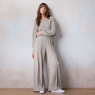 Women s LC Lauren Conrad Super High Rise Pintuck Knit Pants