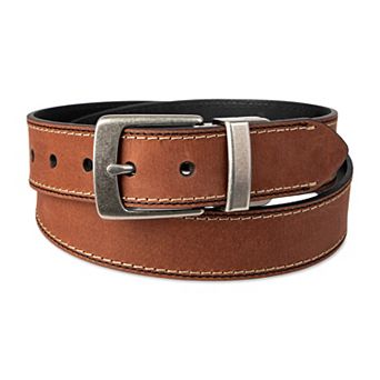 Men's Columbia Reversible Stitch Bordered Leather Belt