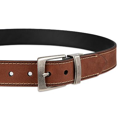 Men's Columbia Reversible Stitch Bordered Leather Belt