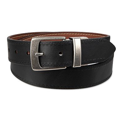 Men's Columbia Reversible Stitch Bordered Leather Belt