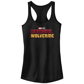 Juniors' Marvel Deadpool And Wolverine Logo Graphic Racerback Tank Top