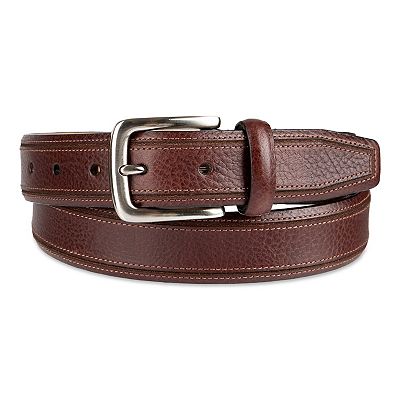 dockers men's leather dress belt Men's Dockers Perforated Edge Leather Dress Belt, Size: Medium, Brown