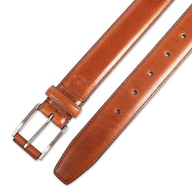 Men's Dockers Stitch Border Leather Roller Bar Buckle Dress Belt
