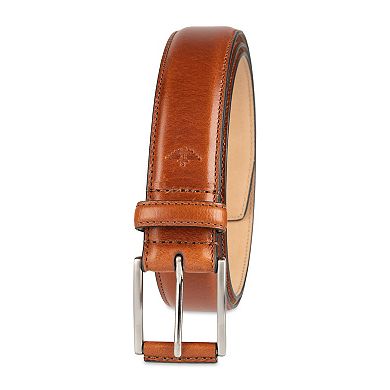 Men's Dockers Stitch Border Leather Roller Bar Buckle Dress Belt