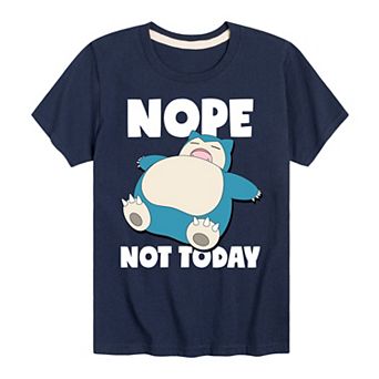 Boys 8-20 Pokemon Snorlax Nope Not Today Graphic Tee
