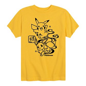 Boys 8-20 Pokemon Wagara Pikachu & Eevee Graphic Tee