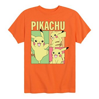Boys 8-20 Pokemon Pastel Pikachu Grid Graphic Tee