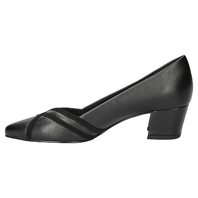 Easy Street Women's Lotus Block Heel Pumps