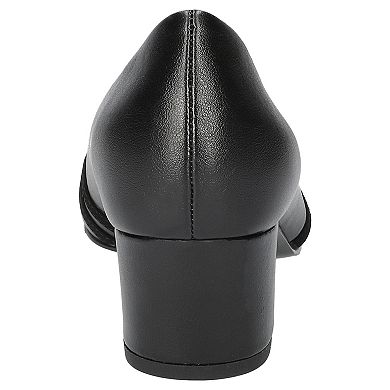 Easy Street Women's Lotus Block Heel Pumps