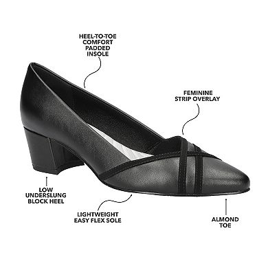 Easy Street Women's Lotus Block Heel Pumps