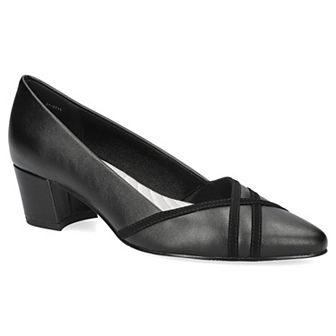 Easy Street Women's Lotus Block Heel Pumps