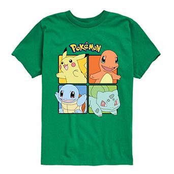 Boys 8-20 Pokemon Characters Squared Graphic Tee