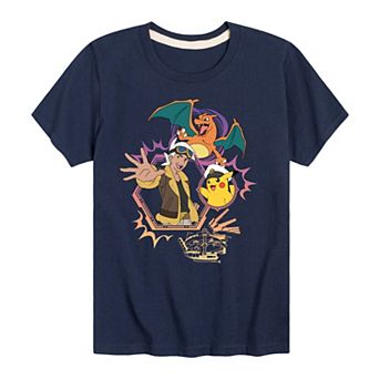 Boys 8-20 Pokemon Friede Charizard & Pikachu Graphic Tee