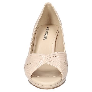 Easy Street Women's Lavish Platform Peep Toe Pumps