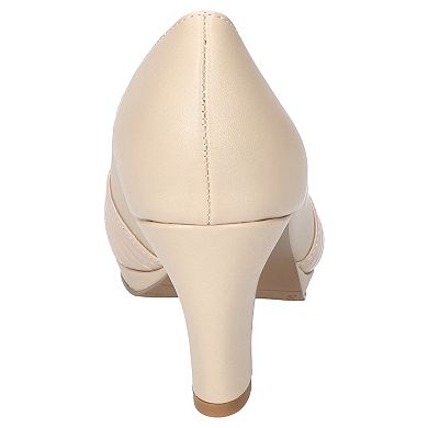 Easy Street Women's Lavish Platform Peep Toe Pumps