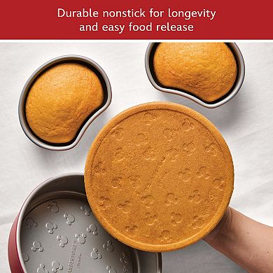 Farberware Disney Bake with Mickey Mouse 3-Piece Nonstick Mickey Head Cake Pan Set