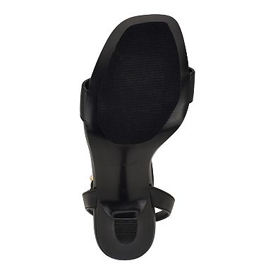 Nine West Neela Square Toe Tapered Women's Heel Dress Sandals