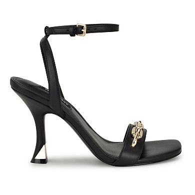 Nine West Neela Square Toe Tapered Women's Heel Dress Sandals