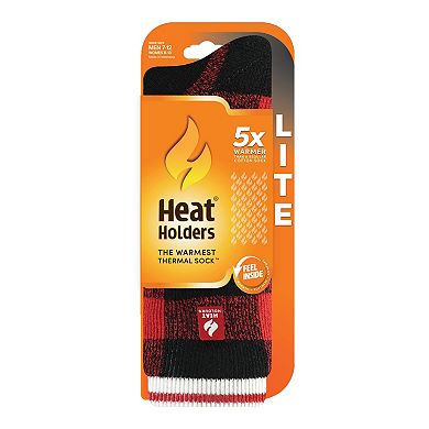 Men's Heat Holders Lite Midweight Plaid Thermal Socks