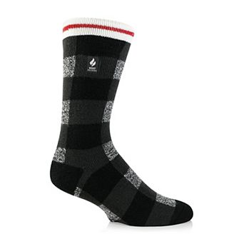 Men's Heat Holders Lite Midweight Plaid Thermal Socks