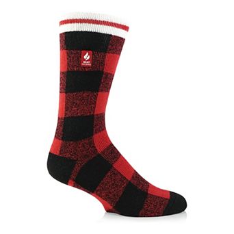 Men's Heat Holders Lite Midweight Plaid Thermal Socks