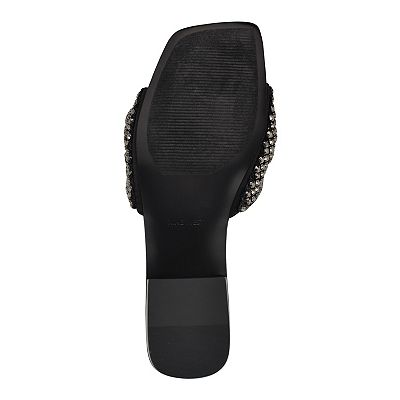 ◆PAES◆ Square Panel Sandal Black Summer Savings! Zpanxa Slippers for Women New Fashion Thin