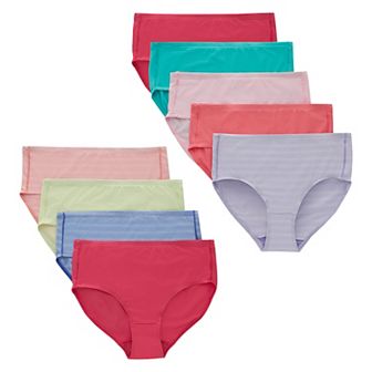 Girls Hanes® 8+1 Bonus Pack Ultimate Pure Comfort Microfiber Briefs Underwear