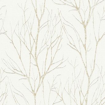 Brewster Home Fashions Diani Metallic Tree Wallpaper