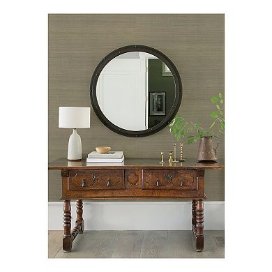 Brewster Home Fashions Hiromi Pewter Abaca Grasscloth Wallpaper