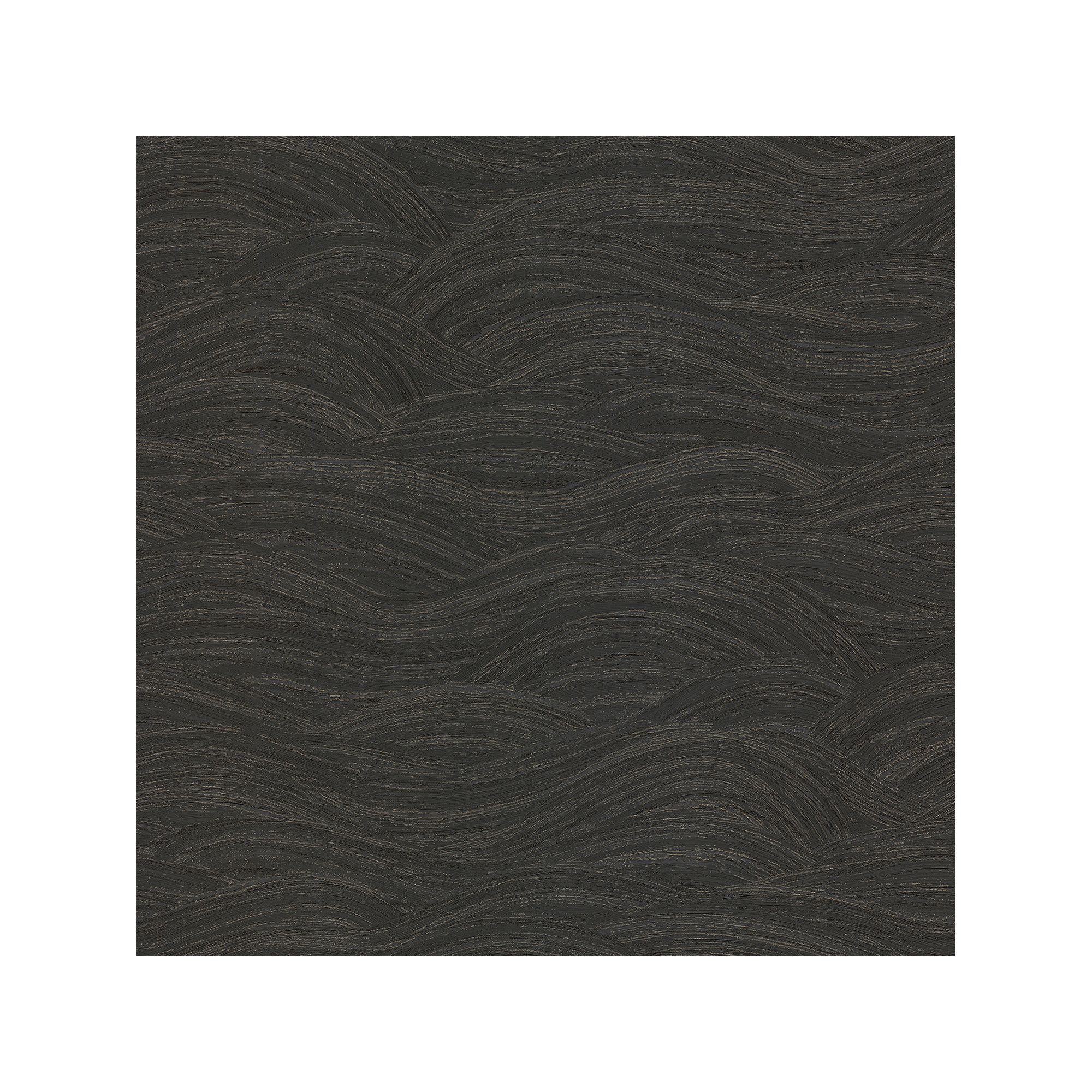 Brewster Home Fashions Leith Zen Waves Wallpaper, Black