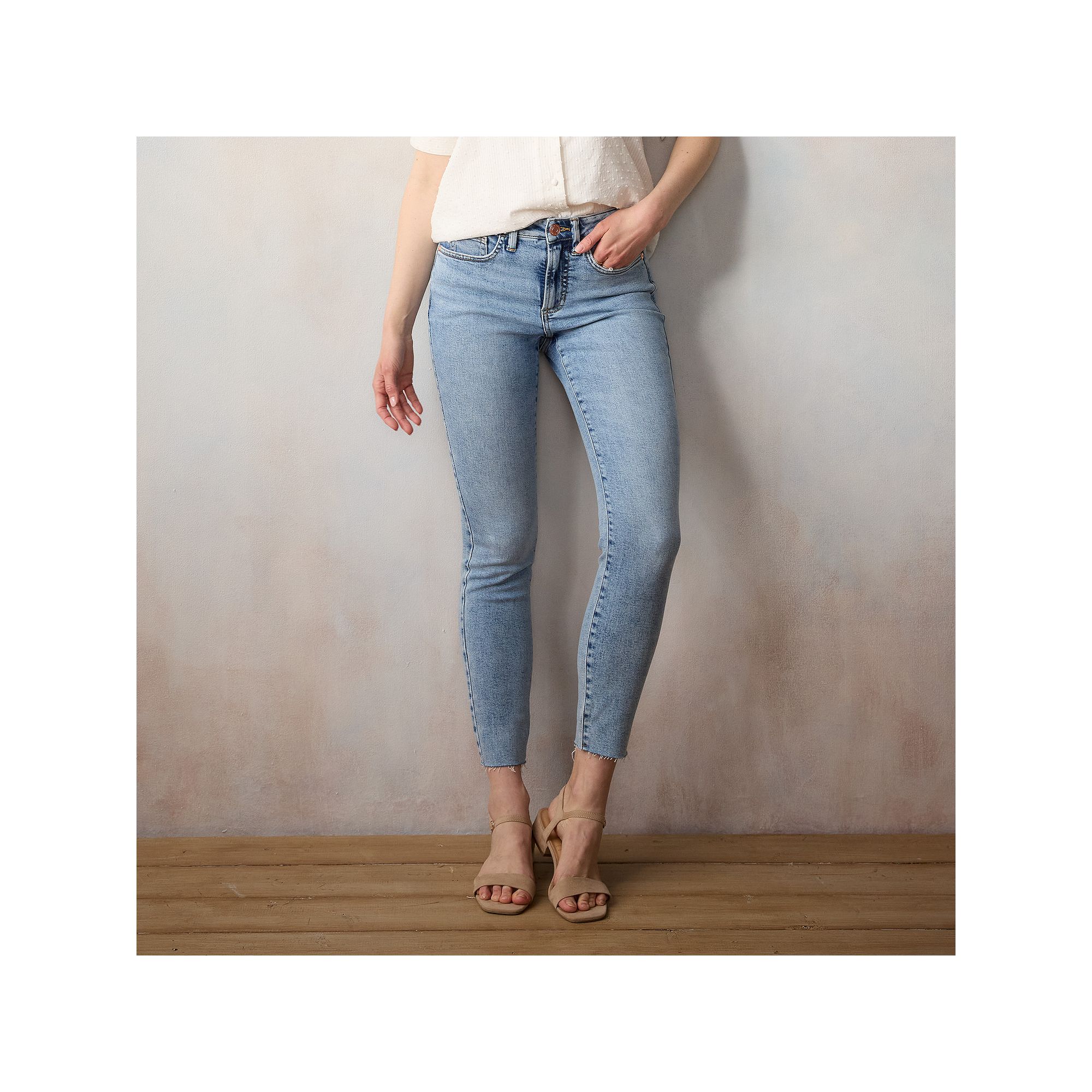 Petite LC Lauren Conrad High Rise 5 Pocket Skinny Jeans, Womens, Size: 18P