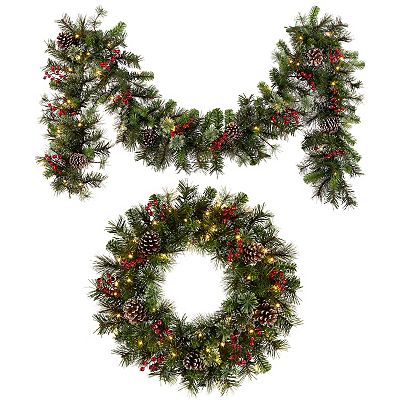 Christmas wreath deals and garland set