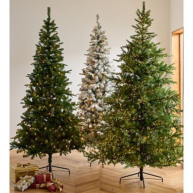 National Tree Company Flocked Pacific Mixed Pine 7.5-ft. Pre-Lit Artificial Christmas Tree