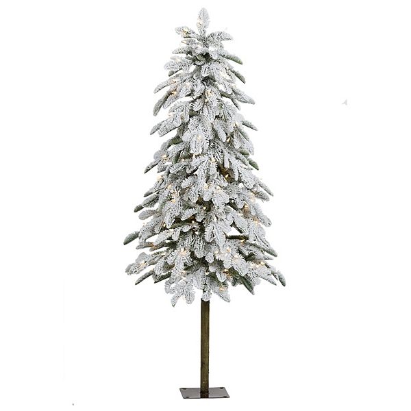 Flocked Pacific 5.5' White Pine Artificial Christmas Tree