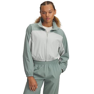 (取寄) アンダーアーマー レディース ライバル ウーブン クロップ ジャケット Under Armour women Rival Woven Crop Jacket Downpour Gray/Harbor Blue/Black 7060230_Silica_Green?wid=400&