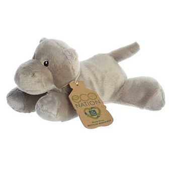 Aurora Small Grey Eco Nation Eco Softies 8" Hippo Eco-friendly Stuffed Animal