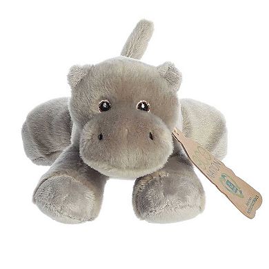 Aurora Small Grey Eco Nation Eco Softies 8" Hippo Eco-friendly Stuffed Animal