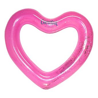 Coconut Outdoor Pink Glitter Heart Pool Float