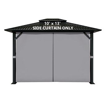 Aoodor Gazebo Curtain Replacement - Universal 4-panel Sidewalls 10' X 13'(curtain Only)