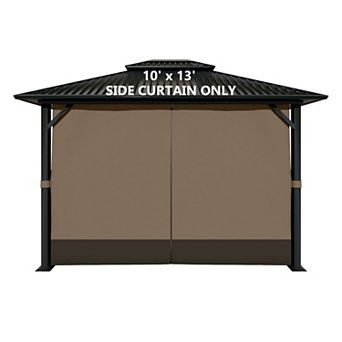 Aoodor Gazebo Curtain Replacement - Universal 4-panel Sidewalls 10' X 13'(curtain Only)