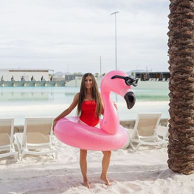 Coconut Outdoor Flamingo With Shades Pool Float