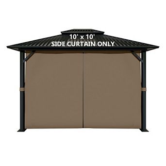 Aoodor Gazebo Curtain Replacement - Universal 4-panel Sidewalls 10' X 10'(curtain Only)
